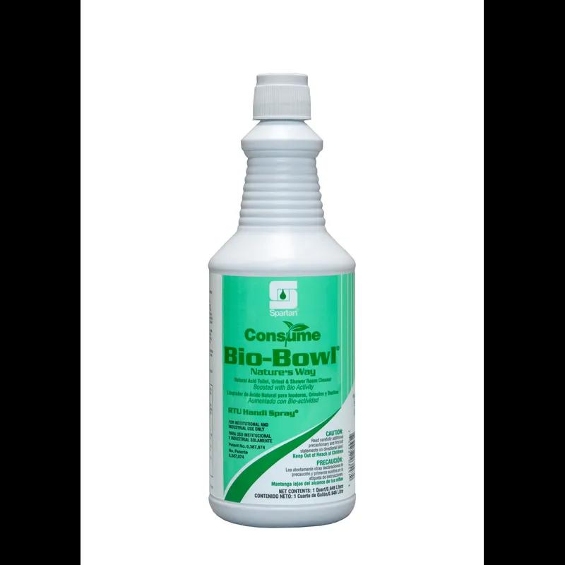 Consume Bio-Bowl® Aqua Fresh With Citrus Restroom Cleaner 1 QT Multi Surface Acidic RTU Citric Acid Bio-Based 12/Case