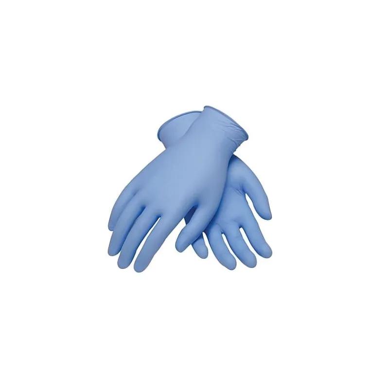 Gloves Large (LG) Blue 5MIL Nitrile Rubber Disposable Powder-Free 100 Count/Pack 10 Packs/Case 1000 Count/Case