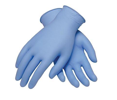 Gloves Large (LG) Blue 5MIL Nitrile Rubber Disposable Powder-Free 100 Count/Pack 10 Packs/Case 1000 Count/Case