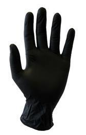Ambitex® Gloves Large (LG) Black 4MIL Nitrile Rubber Disposable Powder-Free 100 Count/Pack 10 Packs/Case 1000 Count/Case