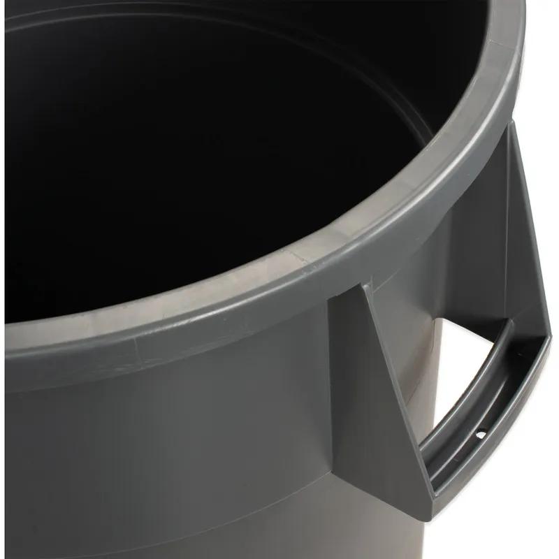 Trash Can 44 GAL 176 QT Gray Round HDPE 1/Each