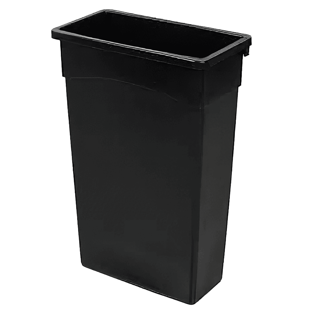 Trash Can 23 GAL Black Plastic 1/Each