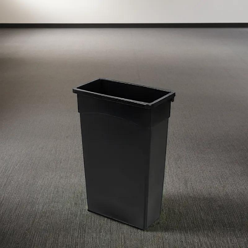 Trash Can 23 GAL Black Plastic 1/Each