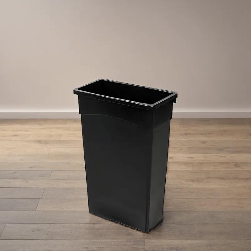 Trash Can 23 GAL Black Plastic 1/Each