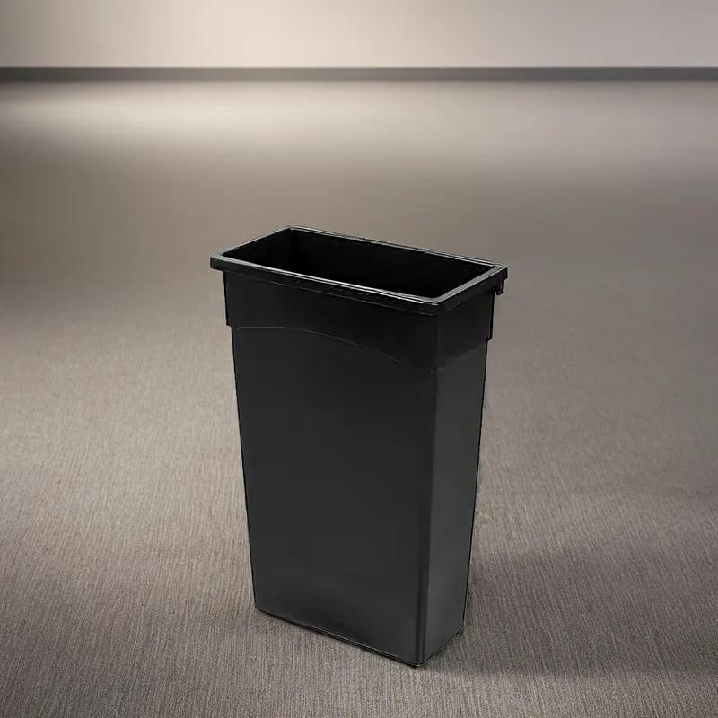 Trash Can 23 GAL Black Plastic 1/Each
