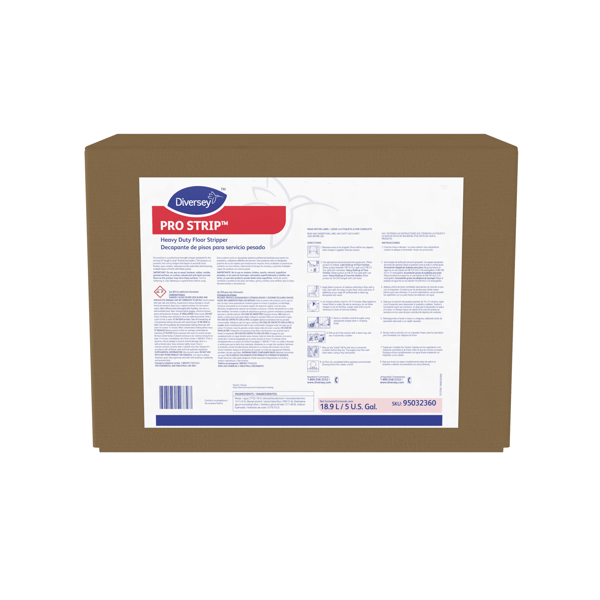 Pro Strip Cherry Almond Floor Stripper 5 GAL Heavy Duty Liquid Concentrate Bag-in-Box (BIB) 1/Case