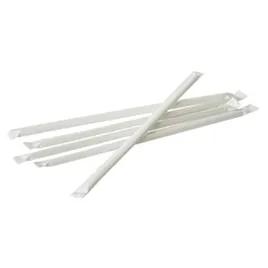 Victoria Bay Jumbo Straw 7.75 IN Plastic Translucent Wrapped 500 Count/Pack 24 Packs/Case
