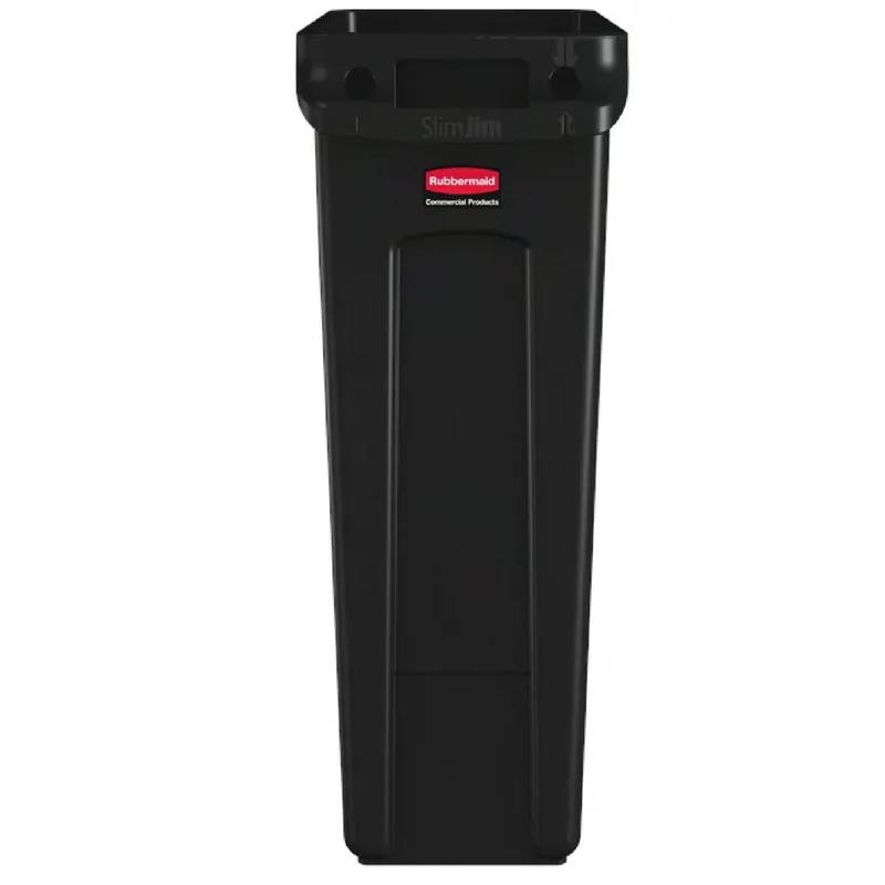 Slim Jim® Trash Can 22.00X11.00X30.00 IN 23 GAL Black Resin 1/Each