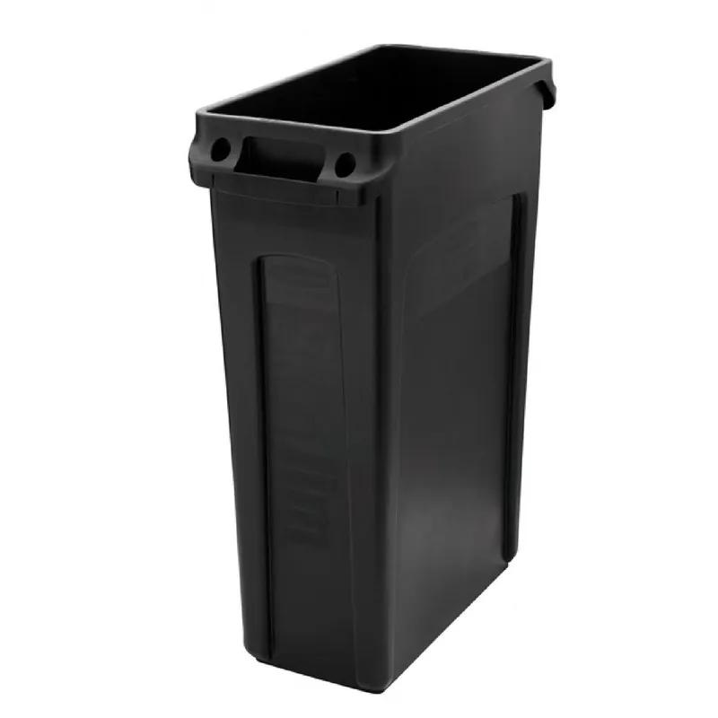 Slim Jim® Trash Can 22.00X11.00X30.00 IN 23 GAL Black Resin 1/Each