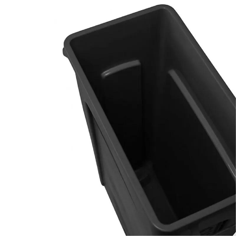 Slim Jim® Trash Can 22.00X11.00X30.00 IN 23 GAL Black Resin 1/Each