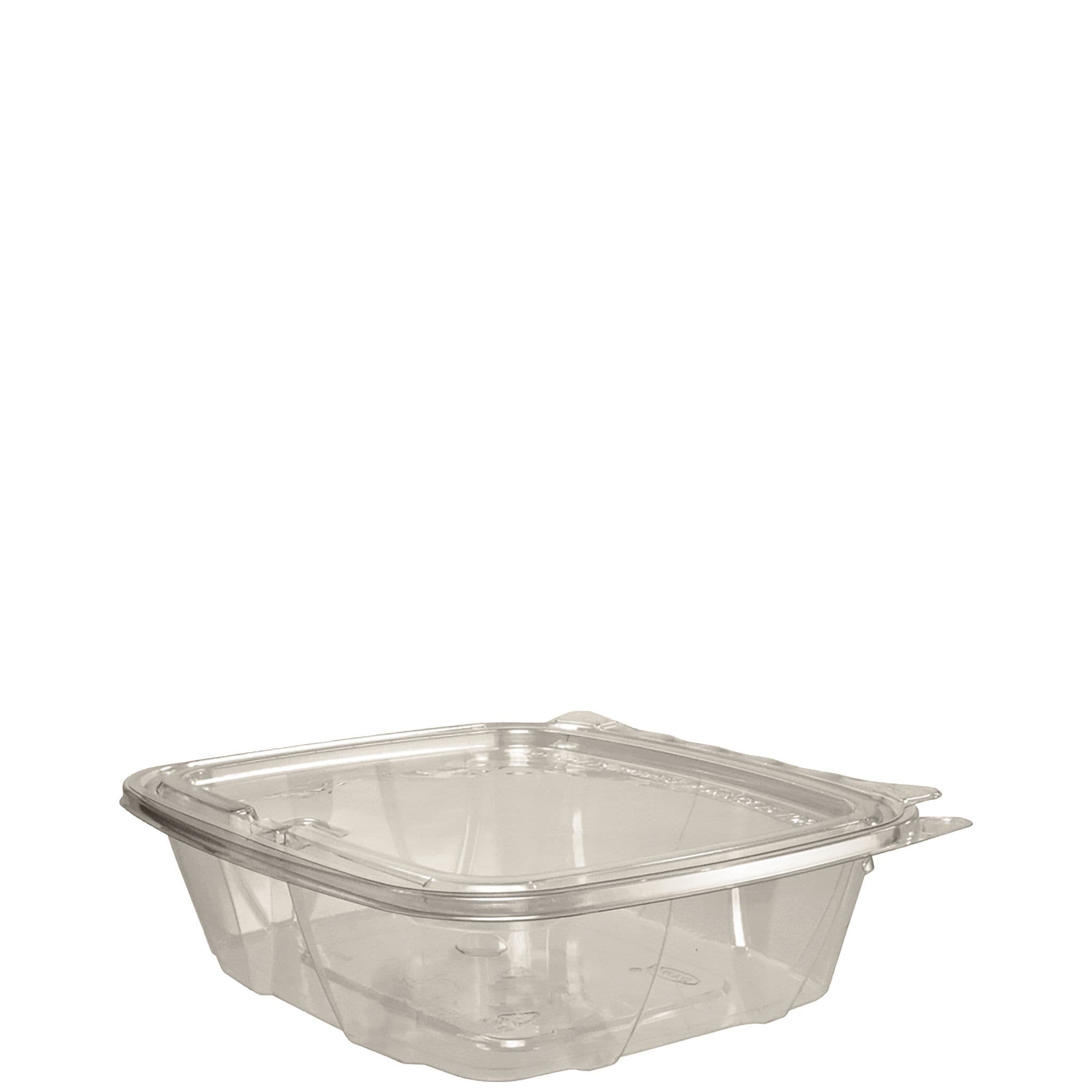 Dart® ClearPac® SafeSeal™ Deli Container Hinged With Flat Lid 24 OZ RPET Clear 100 Count/Pack 2 Packs/Case