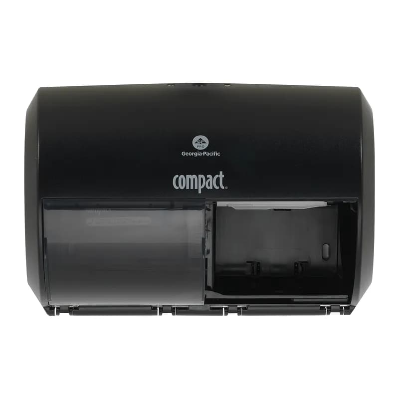 Compact® Toilet Paper Dispenser 11.313X7.688X8 IN Black 2-Roll Side-by-Side Coreless High Capacity 1/Each