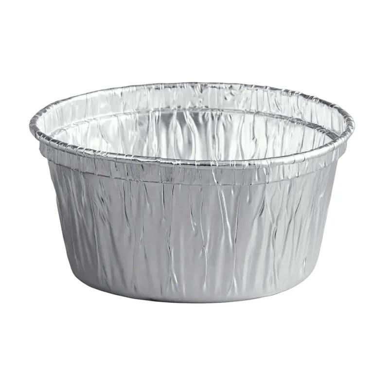 Souffle & Portion Cup 4 OZ Aluminum Silver Round Full Curl 1000/Case