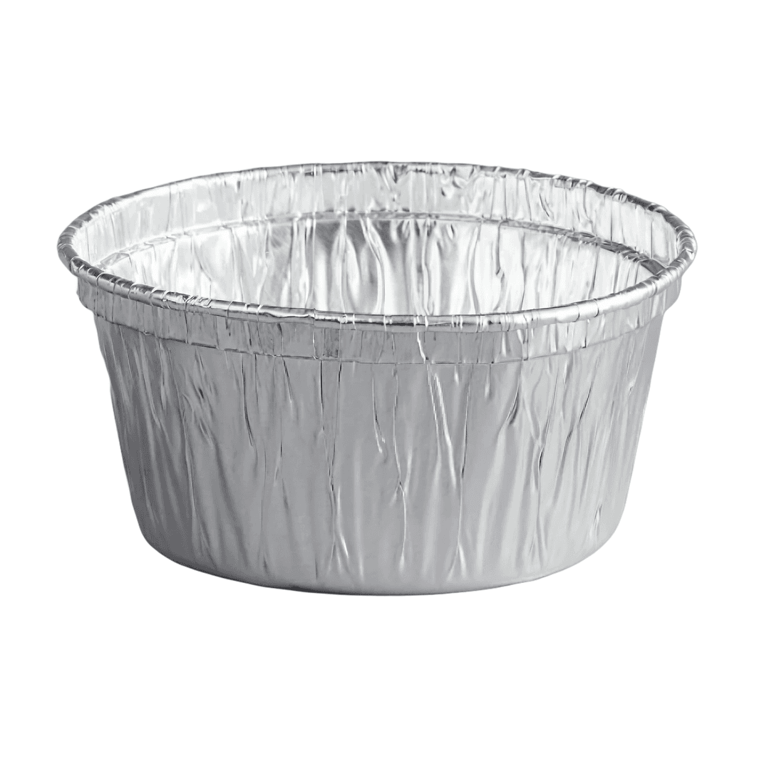 Souffle & Portion Cup 4 OZ Aluminum Silver Round Full Curl 1000/Case
