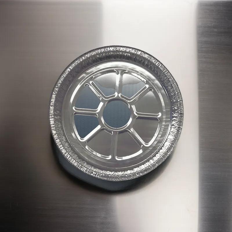 Take-Out Container Base 8 IN Aluminum Foil Silver Round Closeable 500/Case