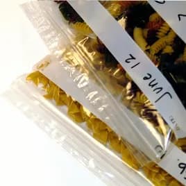Bag 7X8 IN 1 QT LDPE 1.75MIL Clear LK Logo With Zip Seal Closure FDA Compliant Label Strip 500/Case