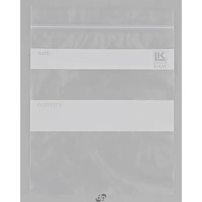 Bag 7X8 IN 1 QT LDPE 1.75MIL Clear LK Logo With Zip Seal Closure FDA Compliant Label Strip 500/Case