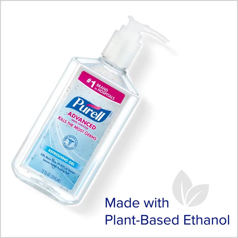 Purell® Hand Sanitizer Gel Pump Bottle 12 FLOZ 2.25X2.7X6.63 IN Clean Scent 70% Ethyl Alcohol 12/Case
