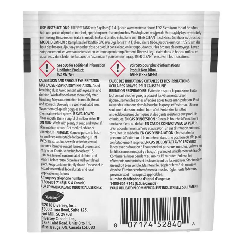 Beer Clean® Odorless Glassware Detergent 0.5 OZ Powder Kosher 100/Case