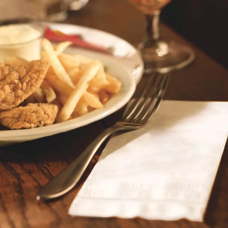 Dinner Napkins 15X16.25 IN 3.75X8.125 IN White Paper 2PLY 1/8 Fold Refill Embossed 375 Count/Pack 8 Packs/Case