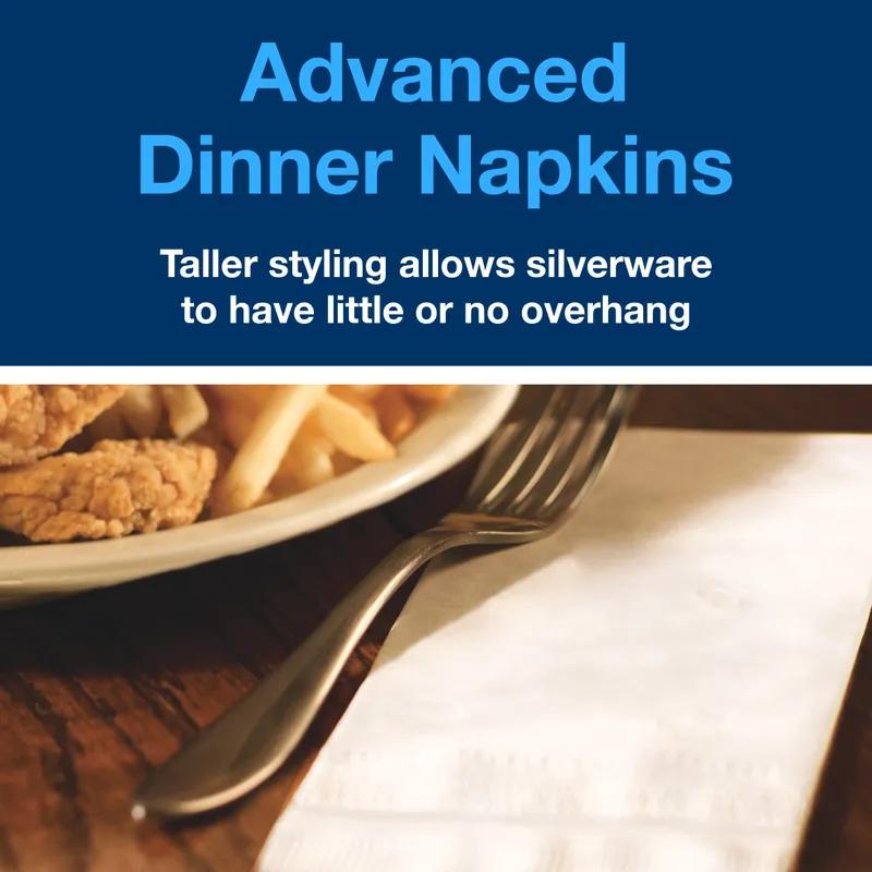 Dinner Napkins 15X16.25 IN 3.75X8.125 IN White Paper 2PLY 1/8 Fold Refill Embossed 375 Count/Pack 8 Packs/Case