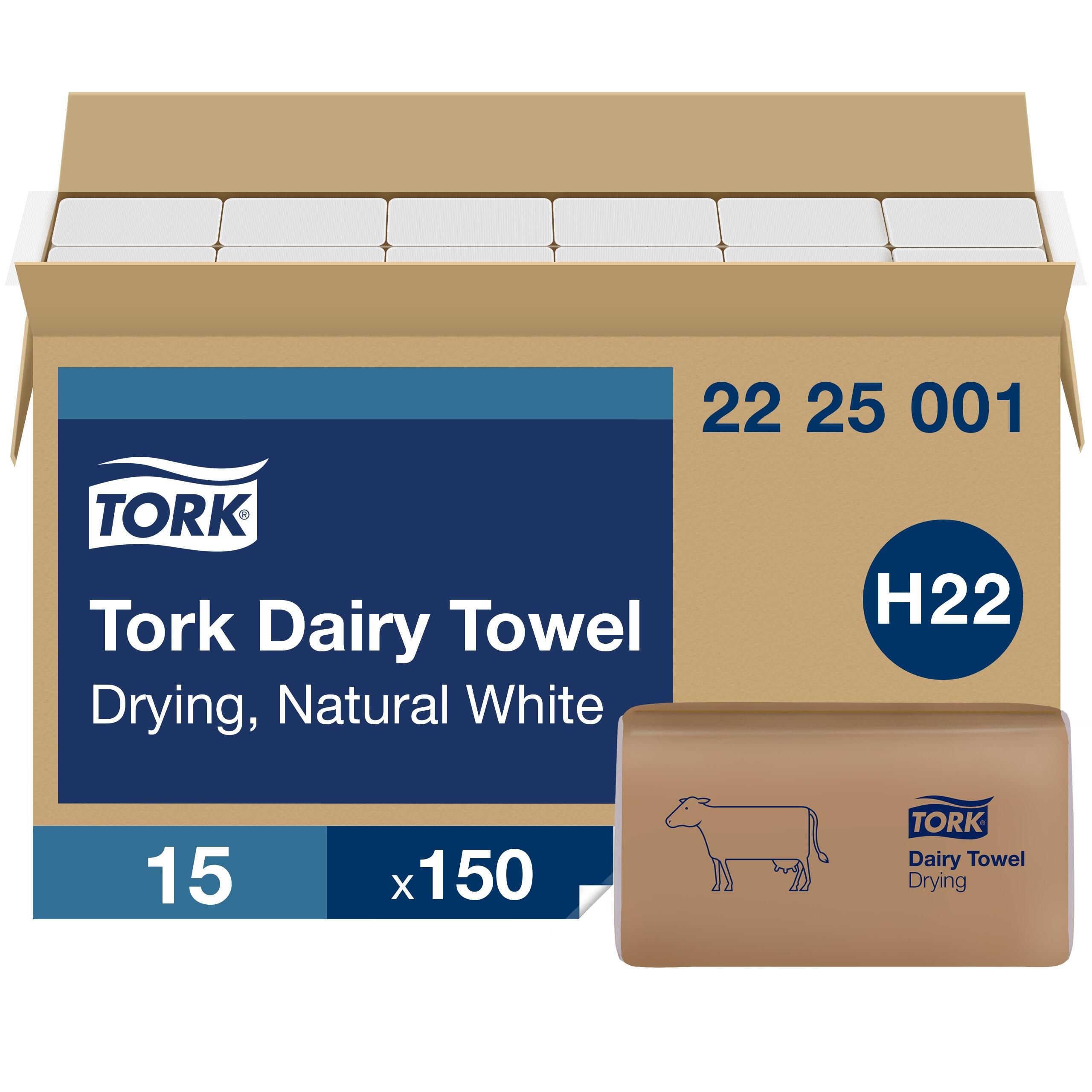 Tork Dairy Cow Udder Wipe 10X9 IN Folded: 5X9 IN Natural White Single Fold Refill Universal 150 Count/Pack