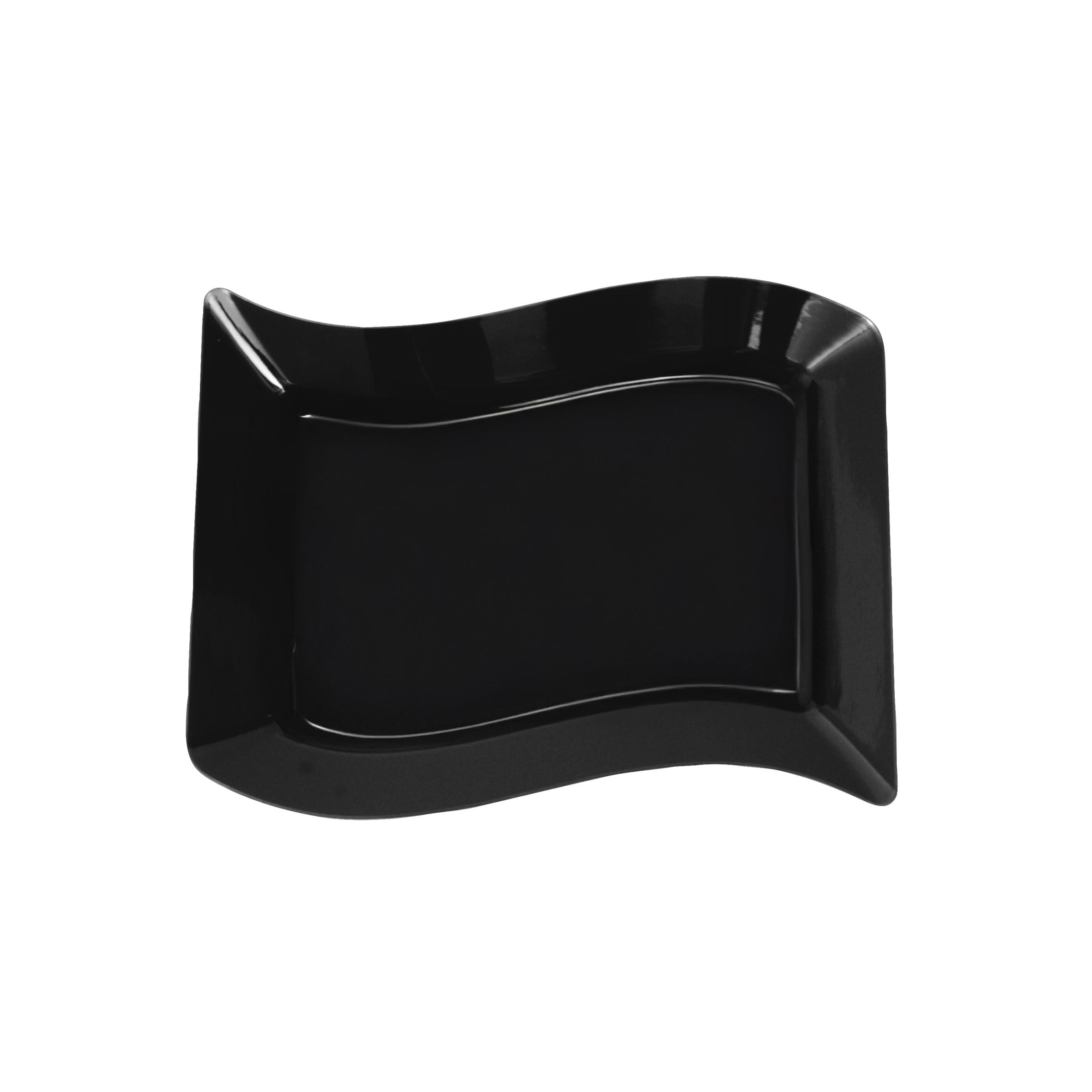 Plate 5.5X7.5 IN PS Black Rectangle 120/Case