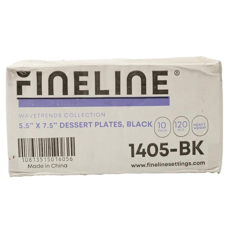 Plate 5.5X7.5 IN PS Black Rectangle 120/Case