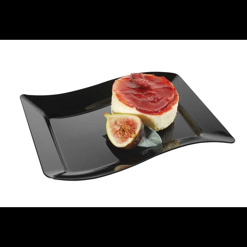 Plate 5.5X7.5 IN PS Black Rectangle 120/Case