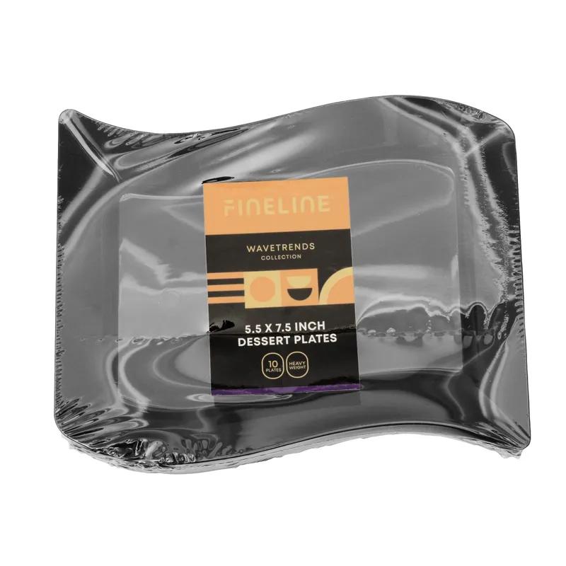 Plate 5.5X7.5 IN PS Black Rectangle 120/Case