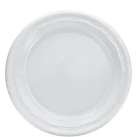 Dart® Famous Service® Plate 10.25 IN PS White Round 125 Count/Pack 4 Packs/Case 500 Count/Case