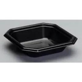 Take-Out Container Base 20 OZ Polystyrene Foam Black Laminated 4/Case