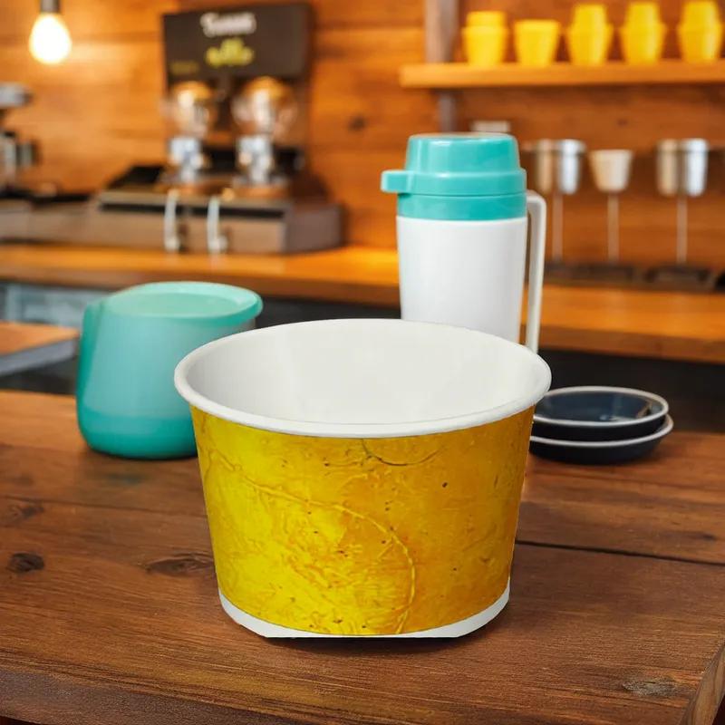 Food Container Base 8 OZ Double Wall Poly-Coated Paper Multicolor Round 1000/Case