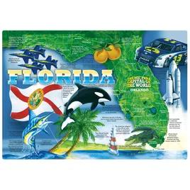 Placemat 9.75X14 IN Map of Florida Paper 1000/Case