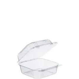 Dart® StayLock® Cold Take-Out Container Hinged 6.125X6.5X3.3 IN OPS Clear Square Bar Lock 125 Count/Pack 4 Packs/Case