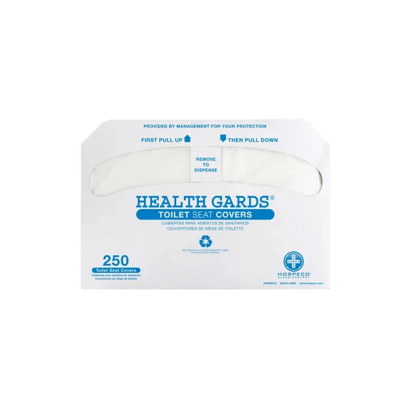 Health Gards® Toilet Seat Cover Virgin Paper White Half-Fold 250 Sheets/Pack 20 Packs/Case