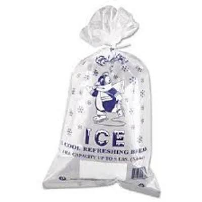 Ice Bag 12X21 IN Plastic 1.5MIL Stock Print With Ties 1000/Case
