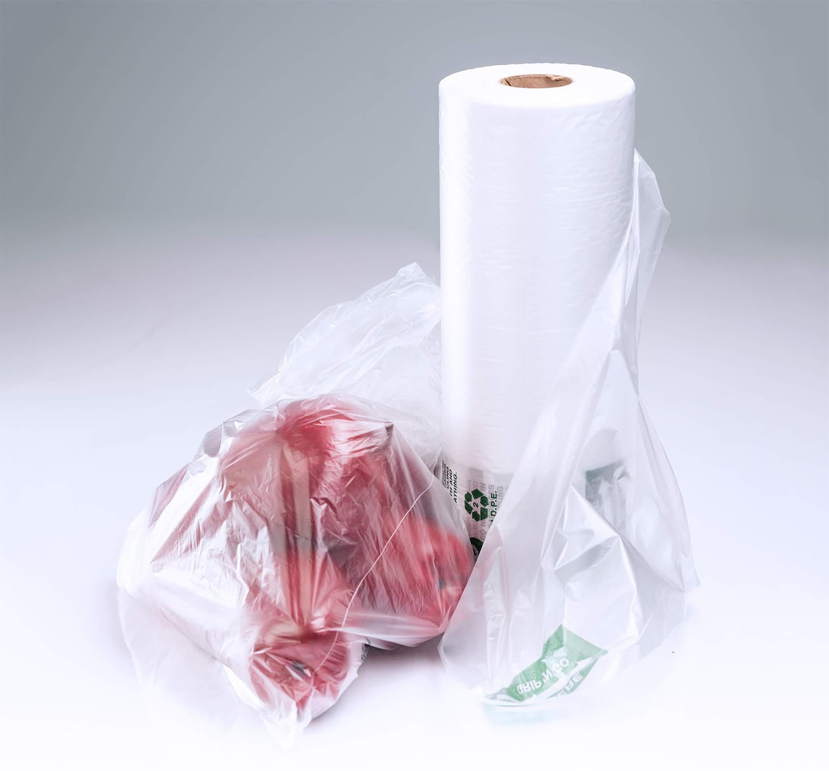 Produce Bag Roll 12X20 IN LDPE 15MIC Clear More Matters 2/Case