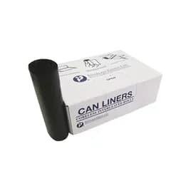 Can Liner 28X48 IN Black HDPE 22MIC Slim Jim 150/Case