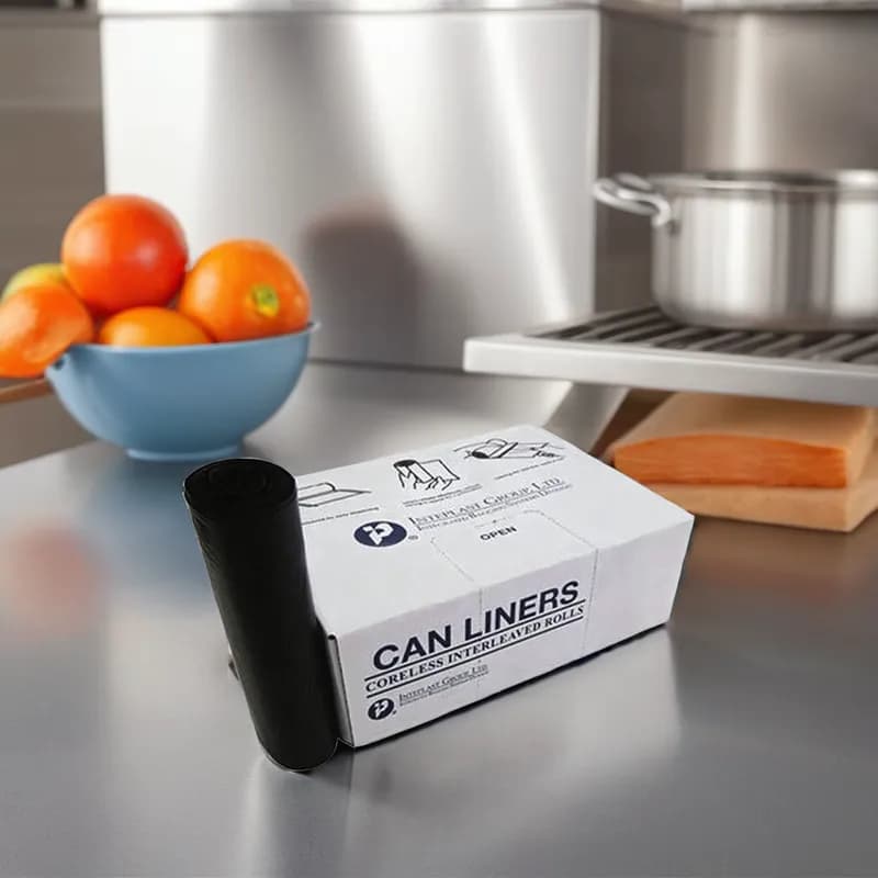 Can Liner 28X48 IN Black HDPE 22MIC Slim Jim 150/Case