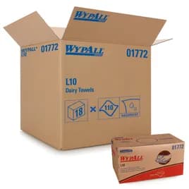 WypAll® Cleaning Towel 9X10.25 IN HydroKnit White Pop-Up Box Dairy 110 Count/Box 18 Box/Case 1980 Count/Case