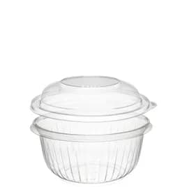 Dart® PresentaBowls® Bowl & Lid Combo With Dome Lid 16 OZ PET Clear Round Unhinged Freezer Safe 252/Case
