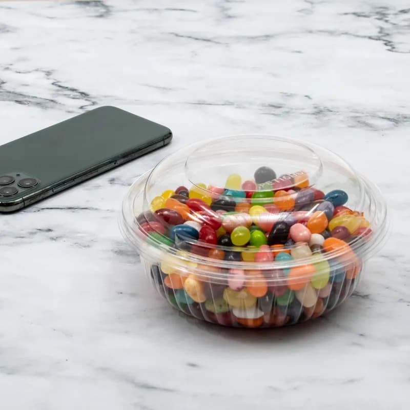 Dart® PresentaBowls® Bowl & Lid Combo With Dome Lid 16 OZ PET Clear Round Unhinged Freezer Safe 252/Case