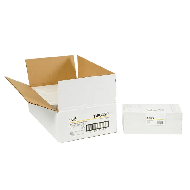 Guest Check Large (LG) 4.25X9 IN Paper Cardboard Tan 1-Part 2000/Case