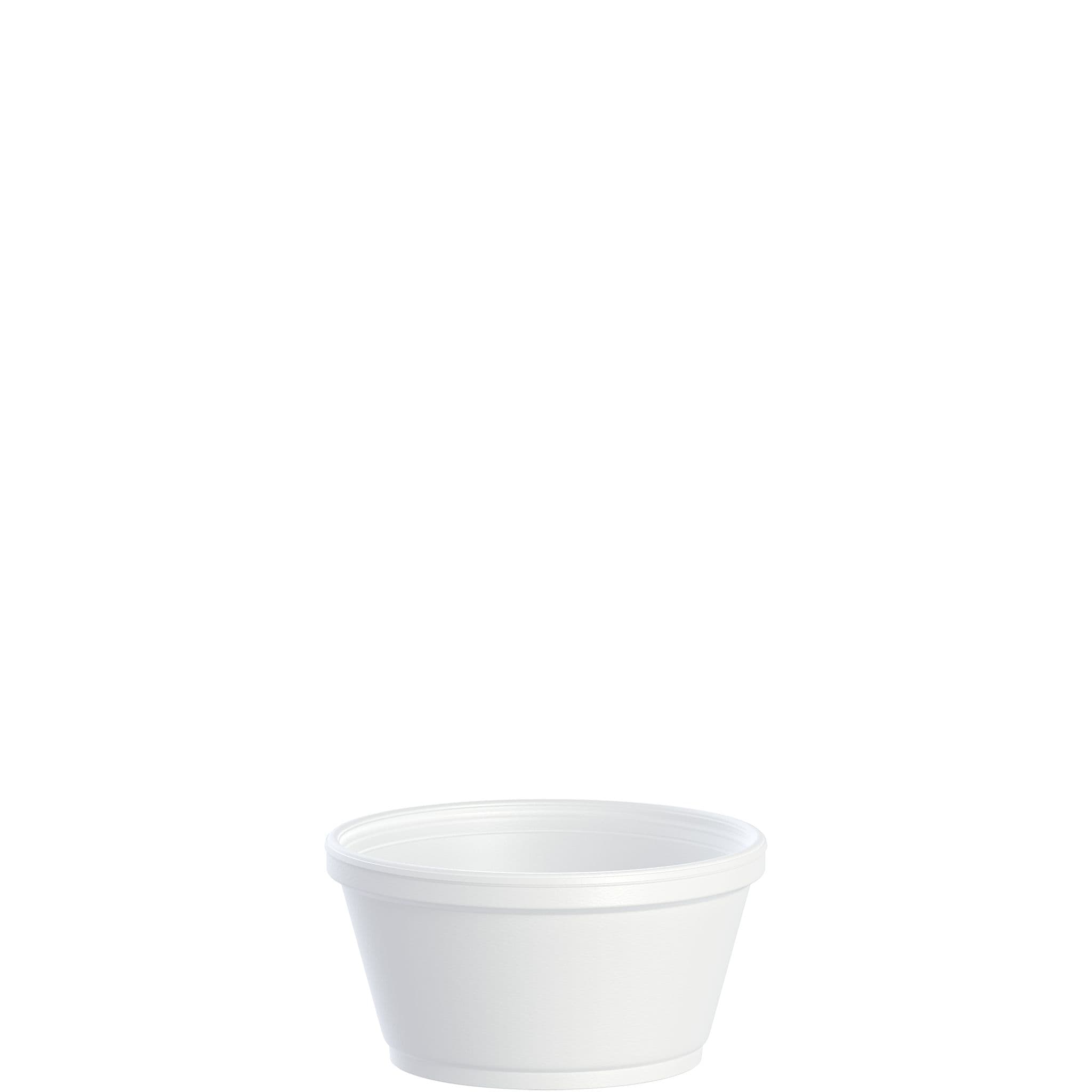 Dart® J Cup® Food Container Base 8 OZ EPS White Squat Insulated 50 Count/Pack 20 Packs/Case 1000 Count/Case