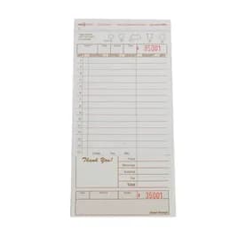 Guest Check 4.25X8.5 IN 2-Part Carbonless Large 50 Count/Pack 40 Packs/Case
