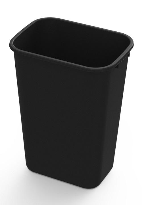 O-Cedar® Trash Can 15.7X11.34X20 IN 10-41 GAL 10 QT Black Plastic 1/Each