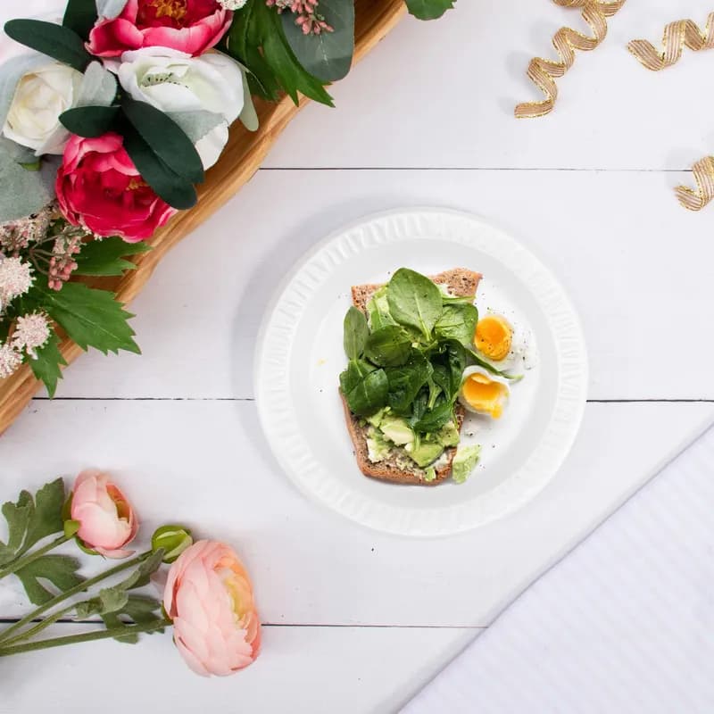 Dart® Concorde® Plate 7 IN XPS White Round 125 Count/Pack 8 Packs/Case 1000 Count/Case