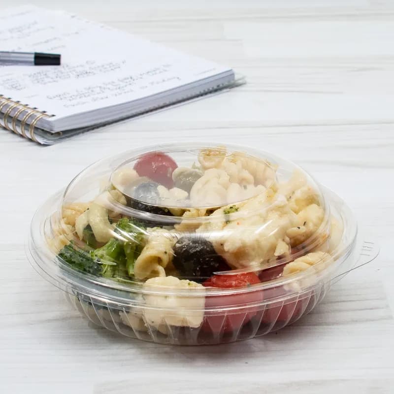 Dart® PresentaBowls® Bowl & Lid Combo With Dome Lid 8 OZ PET Clear Round Unhinged Freezer Safe 252/Case