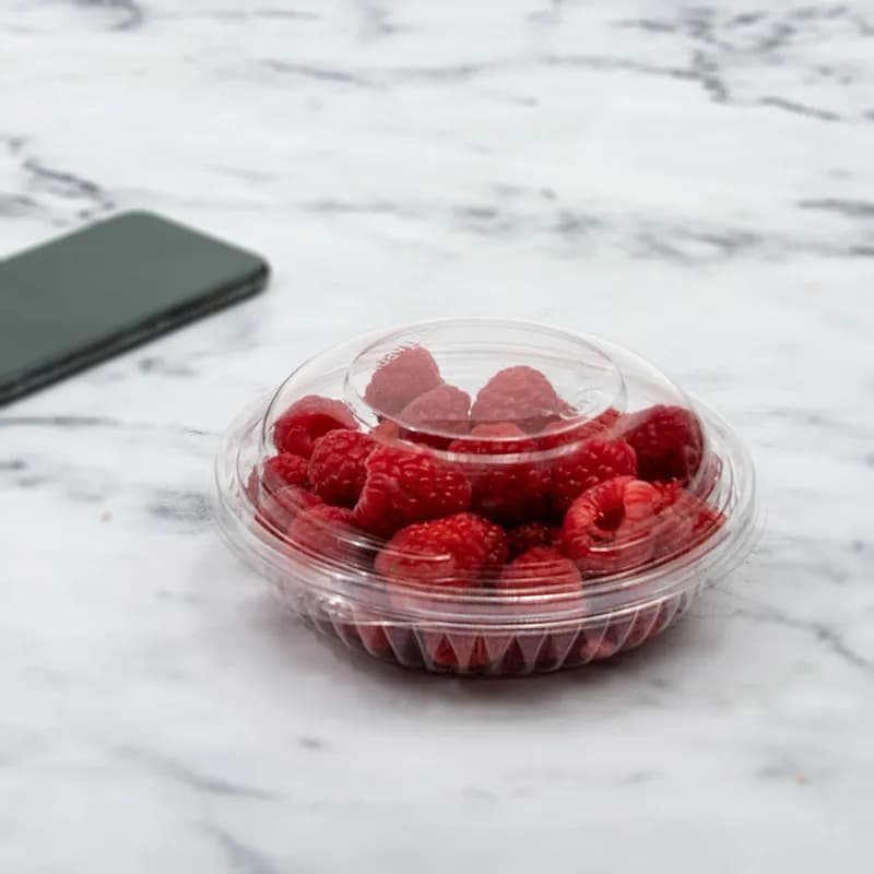 Dart® PresentaBowls® Bowl & Lid Combo With Dome Lid 8 OZ PET Clear Round Unhinged Freezer Safe 252/Case